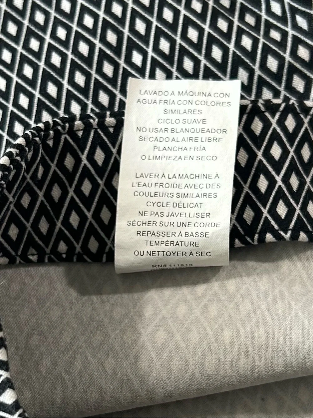Michael Kors Black and White Geometric Print Pants